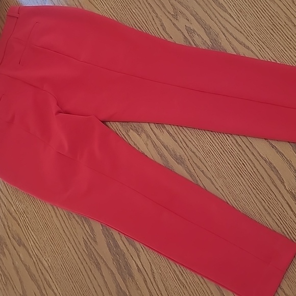 Express Red Skinny High Rise 14L Trouser Pants Fall Winter Holiday - Picture 5 of 13